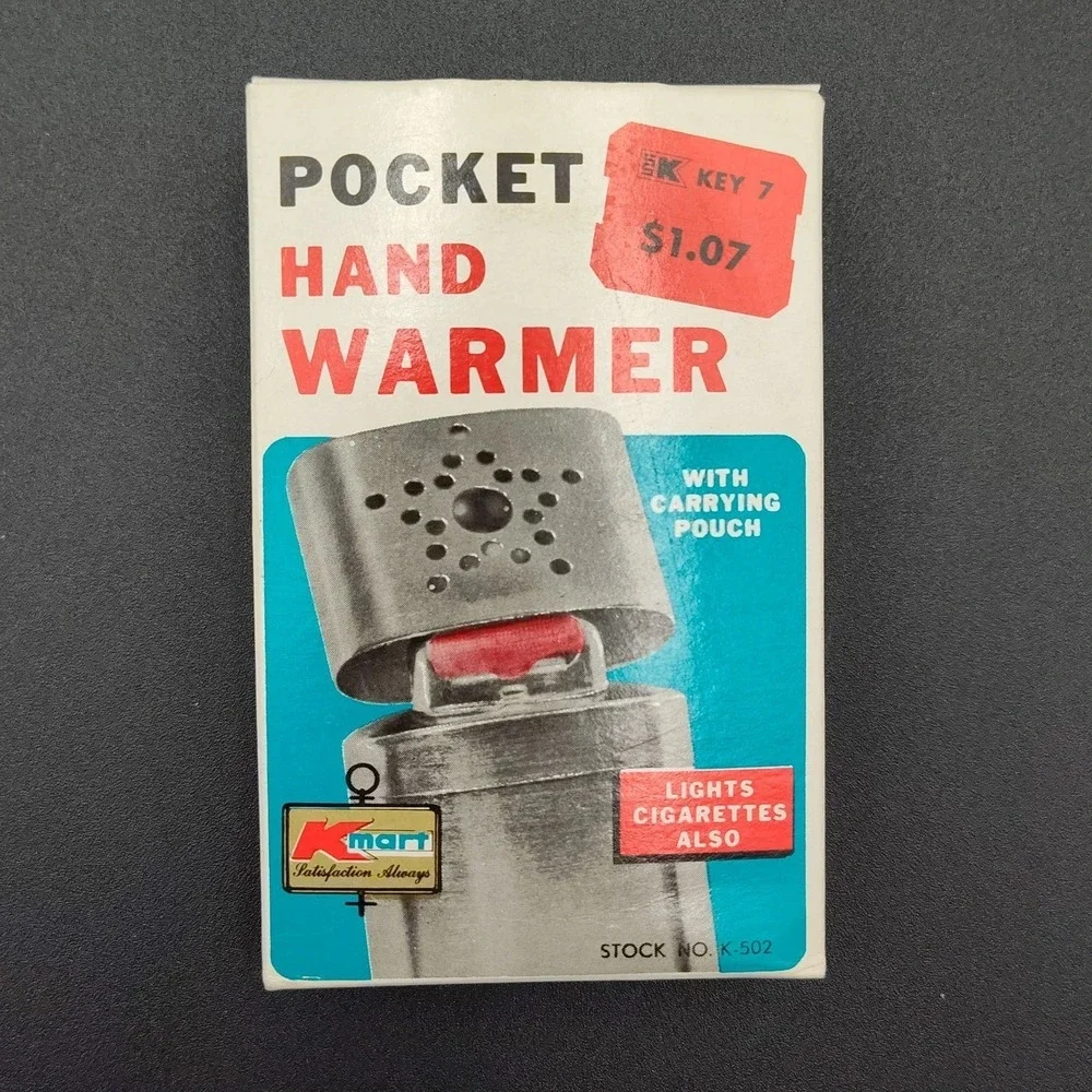 Vtg‎ Pocket Hand Warmer Kmart 1960's Original NOT COMMON 60'S SEE BB11.5ON587